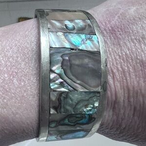Abalone Shell Silver Bracelet